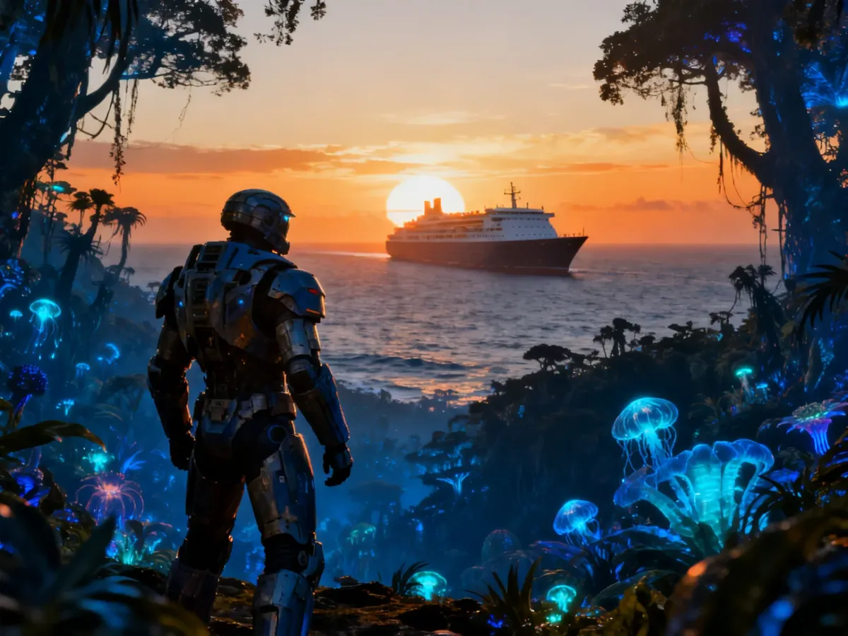 Sceniczna ilustracja najważniejszych filmów Jamesa Camerona