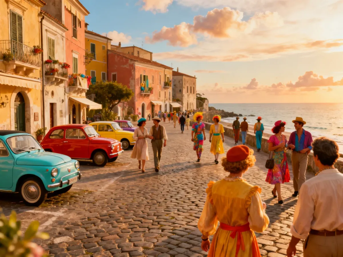 Dreamlike nostalgic Italian village inspired by Fellini’s films